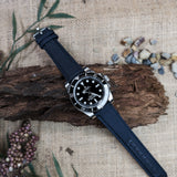 The Montay Sailcloth Canvas Watch Strap in Navy