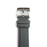 The Montay Sailcloth Canvas Watch Strap in Grey