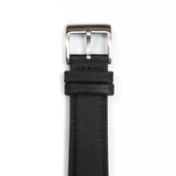 The Montay Sailcloth Canvas Watch Strap in Black