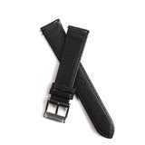 The Montay Sailcloth Canvas Watch Strap in Black