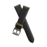 The Montay Sailcloth Canvas Watch Strap in Military Green