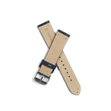 The Umberto Suede Leather Watch Strap in Blue