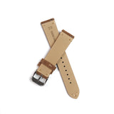 The Umberto Suede Leather Watch Strap in Light Brown