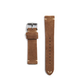 The Umberto Suede Leather Watch Strap in Light Brown