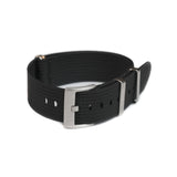 Rugged Nylon NATO Watch Strap In Black