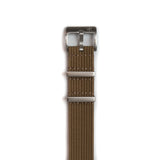 Rugged Nylon NATO Watch Strap In Brown