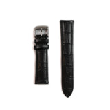 The Lazzaro Alligator Leather Watch Strap in Black