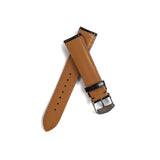 The Lazzaro Alligator Leather Watch Strap in Black