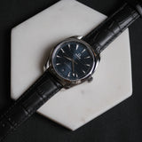 The Lazzaro Alligator Leather Watch Strap in Black