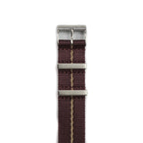 The Cella NATO Strap - Red with Khaki Stripe