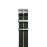 The Cella NATO Strap - Green with Khaki Stripe