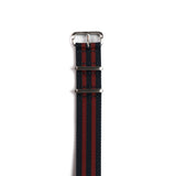 The Siena Striped NATO Strap - Navy and Red