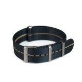 The Cella NATO Strap - Navy with Khaki Stripe