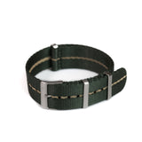 The Cella NATO Strap - Green with Khaki Stripe