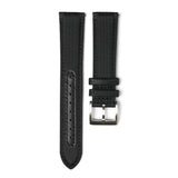 The Montay Sailcloth Canvas Watch Strap in Black